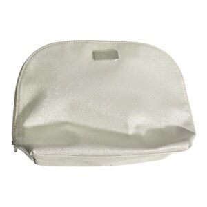 Dior Beauty Cosmetic Bag White Sparkly Zippered Small Travel Bag Clutch